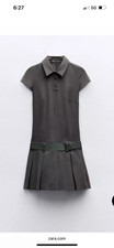 Zara box pleat mini shirtdress size large