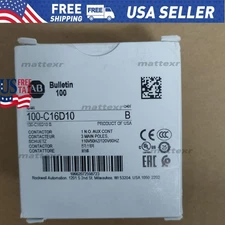 Allen-Bradley 100-C16D10 16 AMP 120VAC COIL IEC Contactor New Factory Sealed