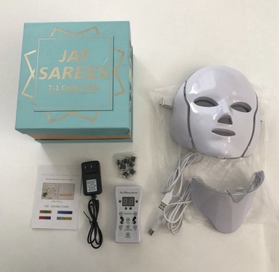 JAY SAREES LED LIGHT THERAPY FACE MASK With 7 Colors For Brighter, Younger Skin