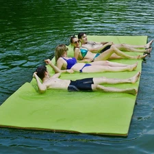 12' x 6' Floating Water Pad Mat 3-Layer Foam Floating Island for Pool Lake Green