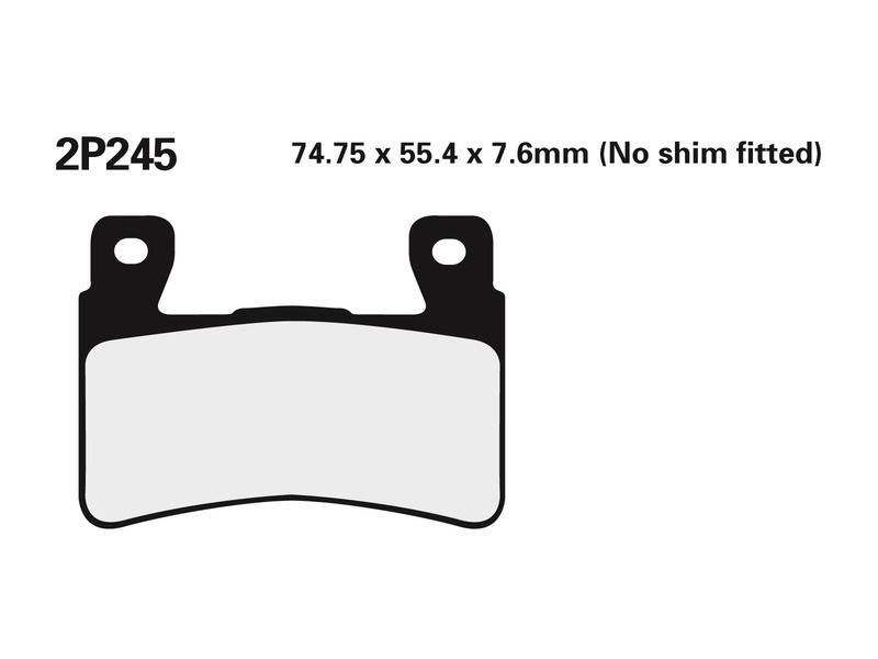 Plaquettes de frein NISSIN 2P-245ST en métal fritté pour moto route et tout-terrain