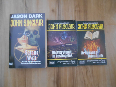 10 John Sinclair Romane (2 Einzel Taschenbücher + 1 Taschenbuch mit 8 Romanen) 