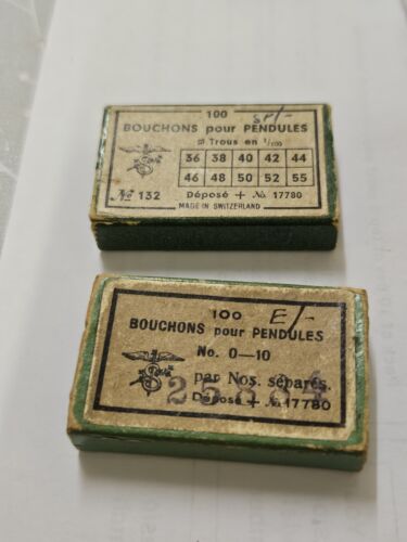 Montre Vintage Pièces De Pièces Bouchons Pour Pendules 2 Boîtes - Photo 1/8