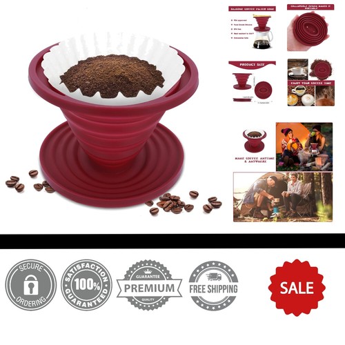 Lightweight Silicone Pour Over Coffee Filter - Perfect for On-the-Go Brewing