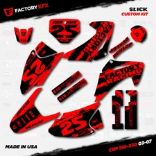 Black & Red Slick Camo Racing Graphics Kit fits Honda CRF150 03-07 CRF 150
