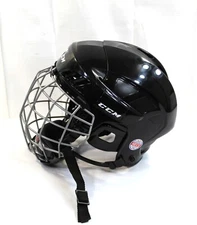 CCM Hockey HT50 Black Ice Hockey Youth Helmet With Mask & Chin strap Size S