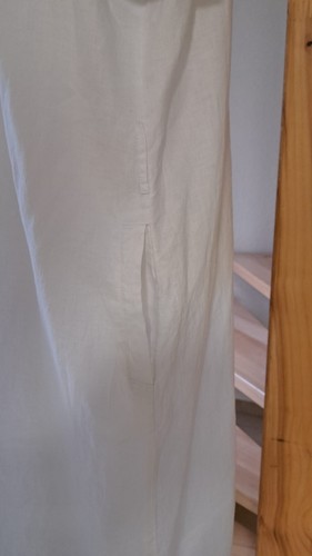 100% Leinen Hemdkleid Sommerkleid Damen weiß 42 - Bild 4 von 7
