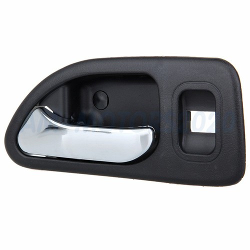 Set of 4 Door Handles RH LH Front Rear Black for 94-97 Honda Accord Chrome Inner - Picture 3 of 11