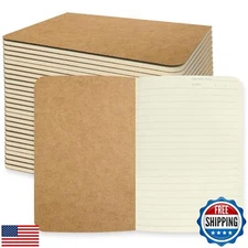 WANBAO 30 Pcs A5 Kraft Paper Notebooks Journal Softcover Notebooks Bulk 5.5 I