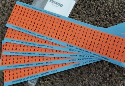 Pack of 5 - Brady WM-4-OR BlueStreak Release Wire Marking Cards. BradyID Y31317