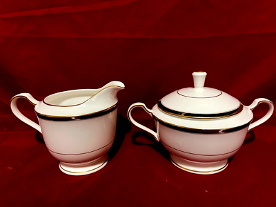 Mikasa Academy Bone China Set Of Creamer Sugar Bowl With Lid Japan