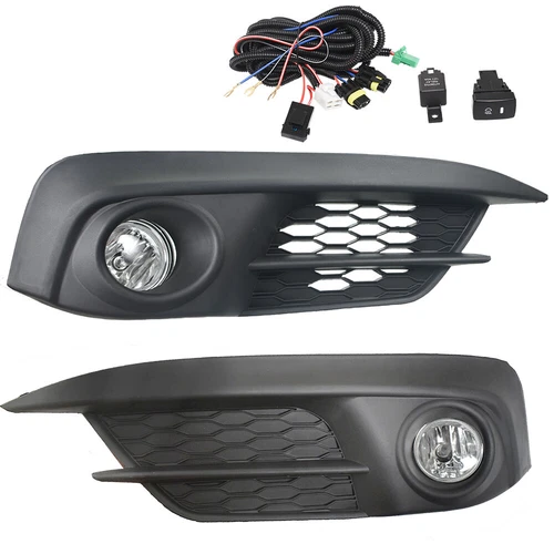 For 2016-2018 Honda Civic 2/4 Door Front Fog Lights Bumper Lamps w/Switch Kits - Picture 3 of 13