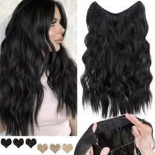 Ein Tressen 100% Dick Clip in Extensions Haarverlängerung Wie Echt Haarteil Wavy