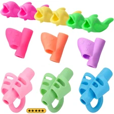 Pencil Grips- 12 Pencil Grips for Kids Handwriting, Silicone Pencil Holders