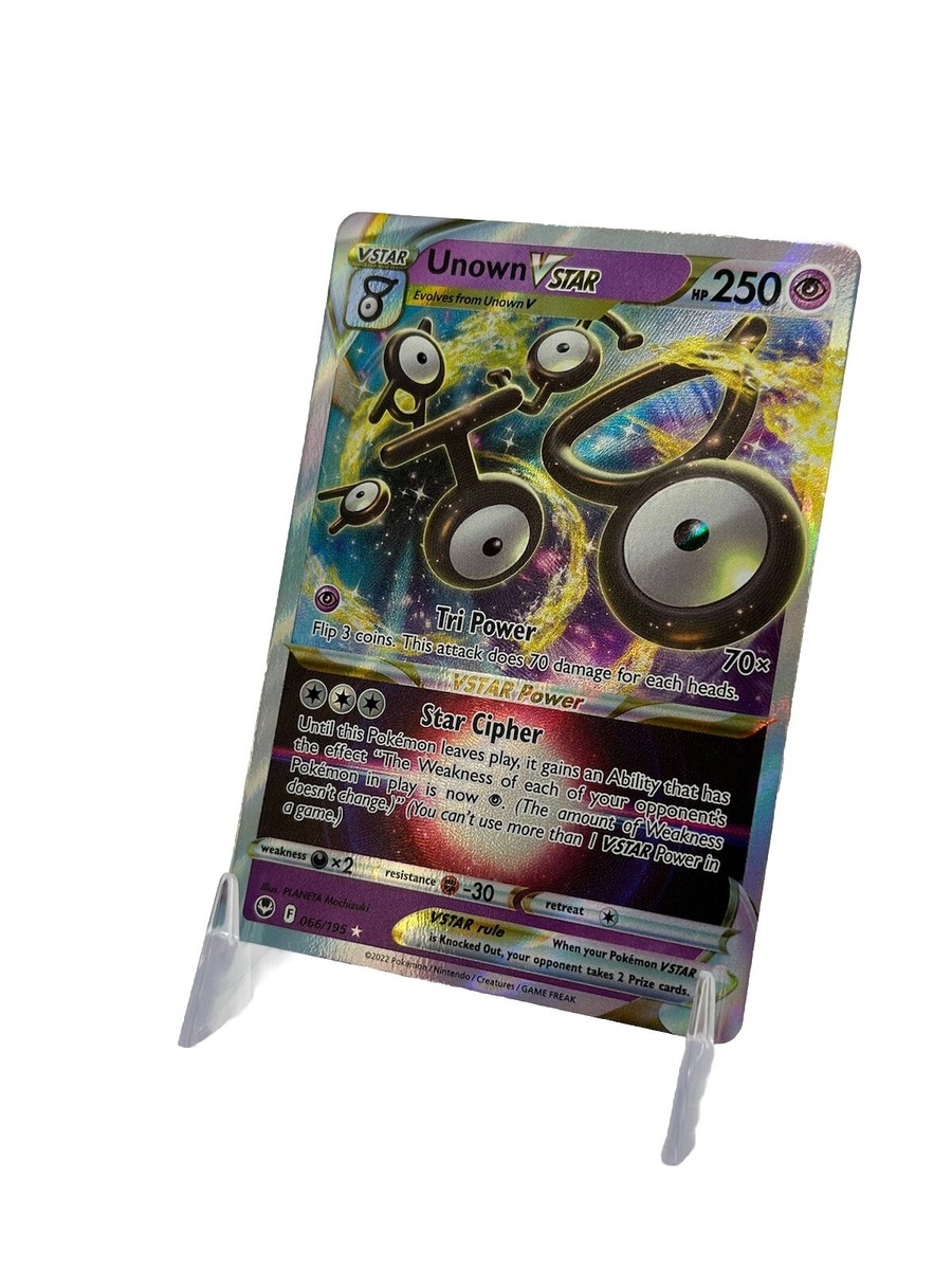 unown vstar pokemon card value V & 065/195- Silver Tempest - Ultra Rare Lot Colorless Star Cipher Until this Pokmon leaves play Unown VSTAR 066/195 Ultra Rare