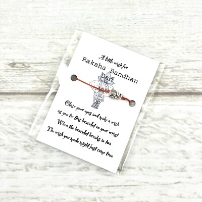 Raksha Bandhan Bracelet Rakhi Make A Wish Best Friend Gift Dad Rakhri