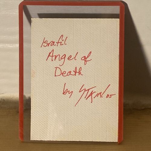 “Israfil:Angel Of Death” ACEO Collectable Art Card Original Drawing Art By STAIN - Picture 2 of 2