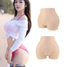 Crossdresser Transgender Silicone Panty Thicken Hip Underwear Pant Fake Vagina
