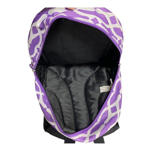 Wildkin Rucksack Kinder Reißverschluss 2 Fächer Übernachtung Schultasche Lila Geometrisch - Bild 9 von 12
