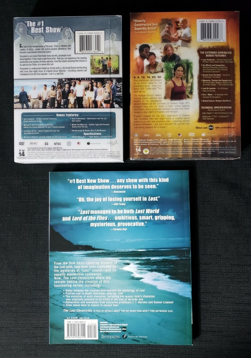 Lost TV Series ~ Season 1 & 2 DVD + Lost Chronicles Book w