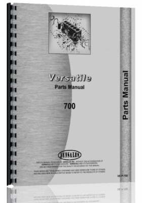 Versatile 700 Tractor Parts Manual Catalog to 1975