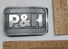 P H - belt BUCKLE - listing 7487