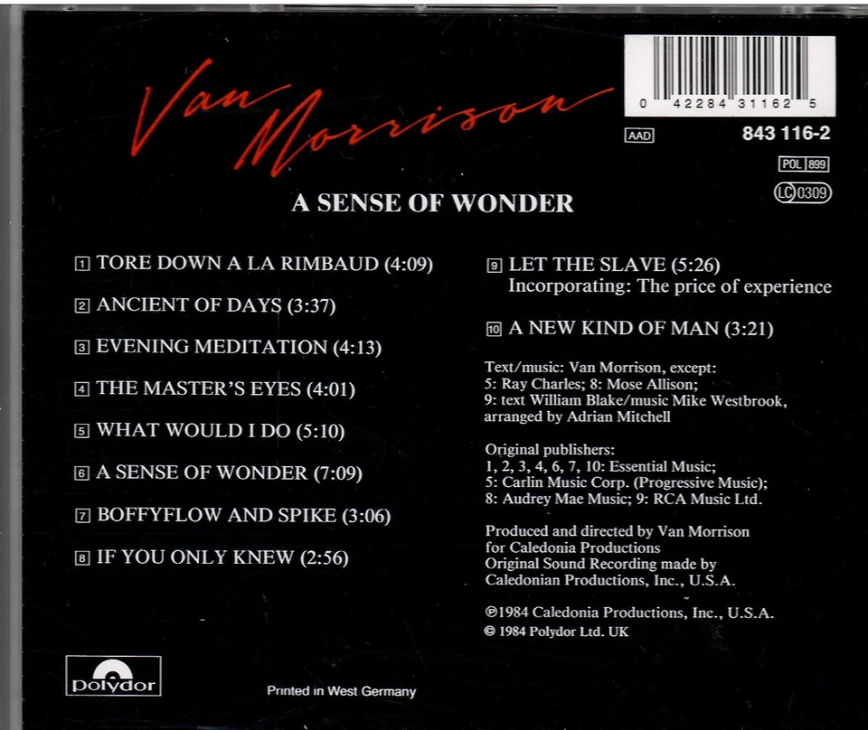 VAN MORRISON * A Sence of Wonder + CD Kritik - Bild 2 von 3