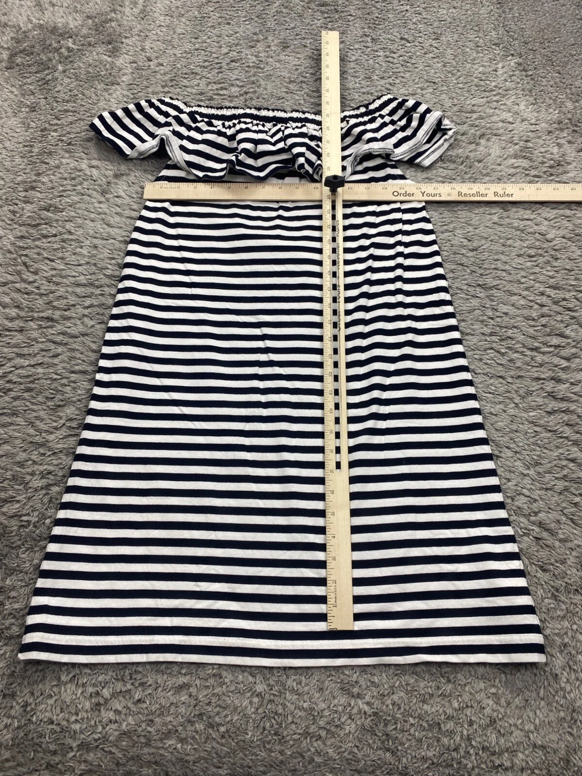 Kate Spade Broome Street Dress donna medio a righe con volant spalle scoperte mini