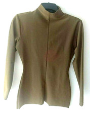 VTG 70's Retro Space Age Startreck Style Metalic Gold Top turtleneck Medium