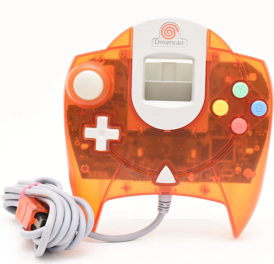 Sega Dreamcast DC Controller Clear Orange Visual Memory US Red Set Rare Japan JP - Image 2 of 4