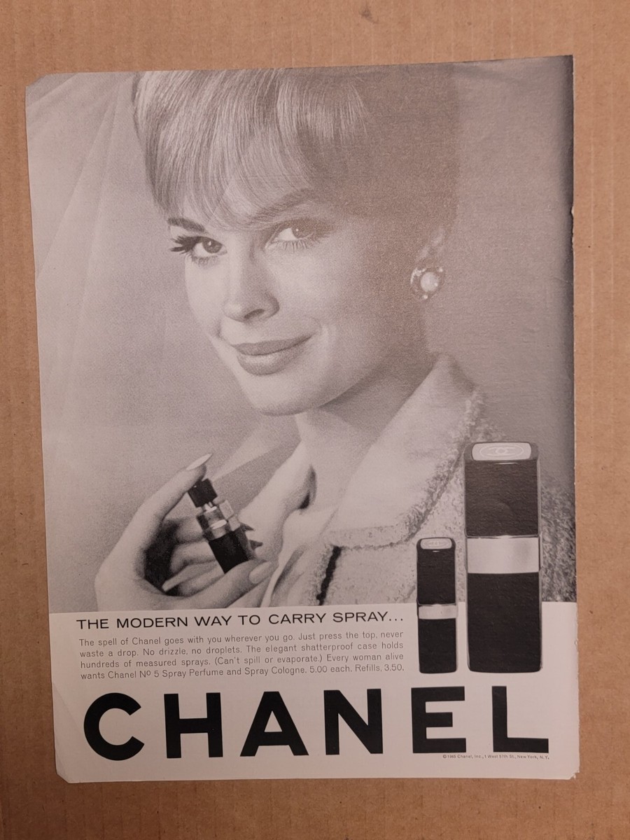 VINTAGE 1965 Print Ad Advertisement Chanel No 5 Perfume | eBay