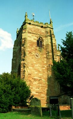 Foto Kirche 6x4 Der Turm der St. Oswaldkirche Malpas um 1998
