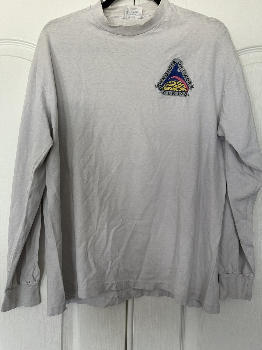 1986 JOHN DENVER ONE WORLD TOUR VINTAGE LS SHIRT DISTRESSED | eBay