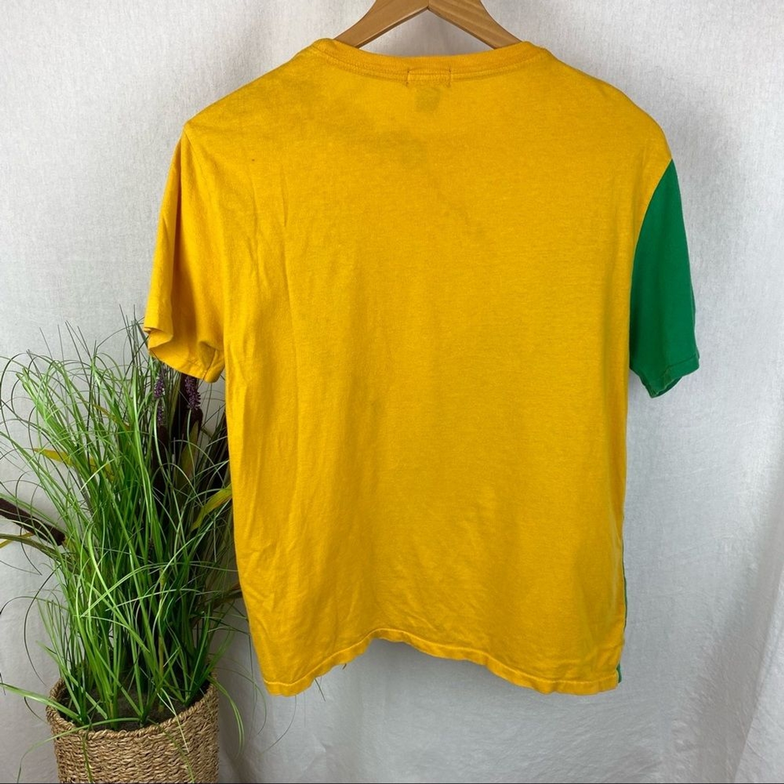 Polo Ralph Lauren grande ricamata pony color block maglietta manica corta L