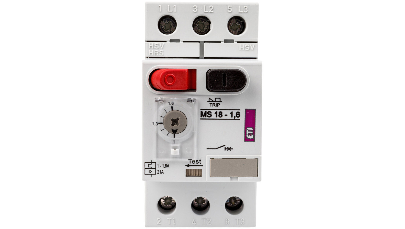 Motor switch 3P 0.55kW 1-1.6A MS18 004600345 /T2UK