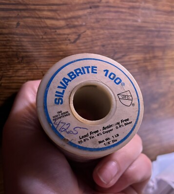 Silvabrite 100 Solder - 1 Roll (1LB) 95.6% TIN 4% Copper .4% Silver