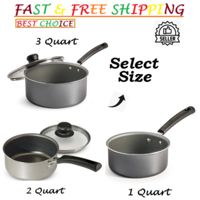 Tramontina PrimaWare Non-Stick Steel Gray Open Sauce Pan, ( Select Your Size ).,