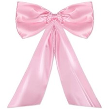 Large Satin Big Pink Bow Birthday Party Decorations Giant Wall Bow for Girl W...
