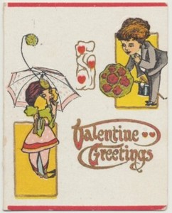 Vintage Embossed Folding Valentine Card - Gay - Jean L -Dot