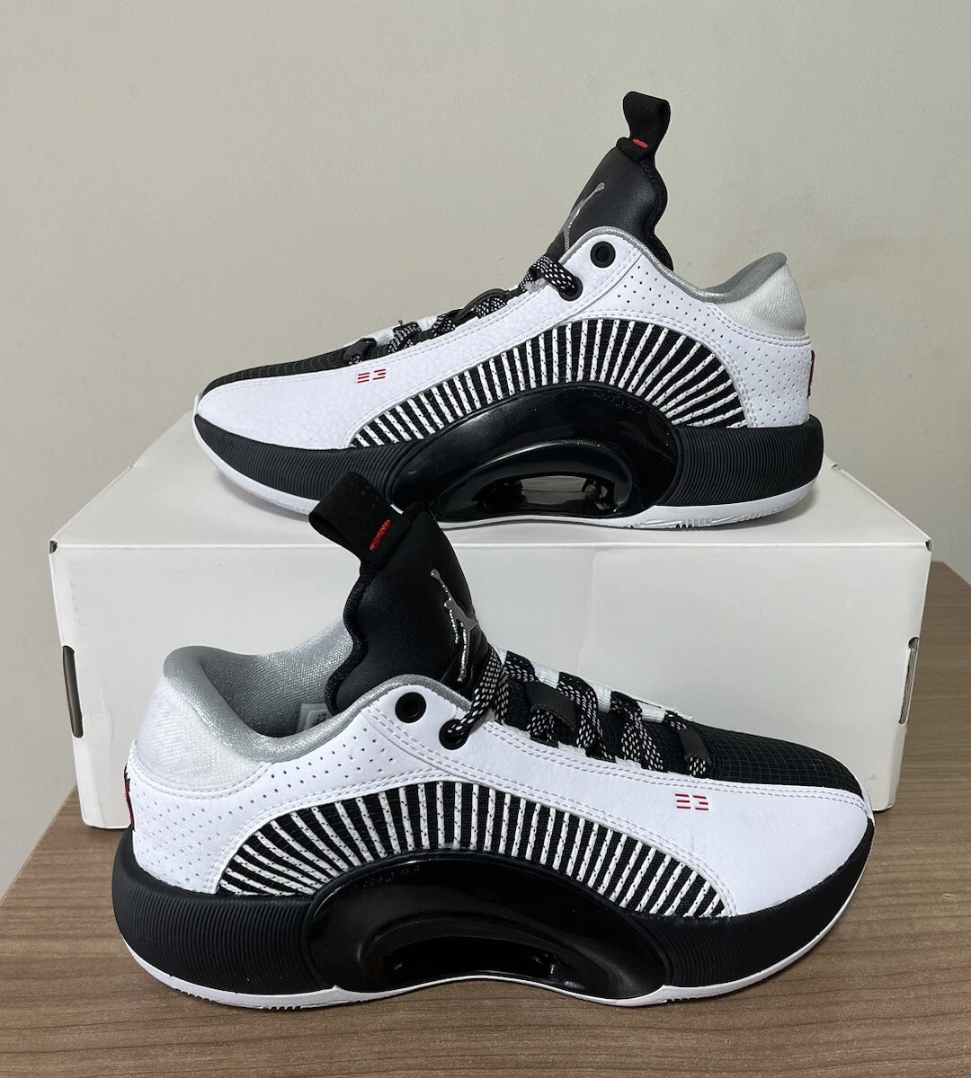 NIKE AIR JORDAN 35 LOW BLACK AND WHITE BASKETBALL TRAINERS SIZE UK5, EU38  UNISEX | eBay