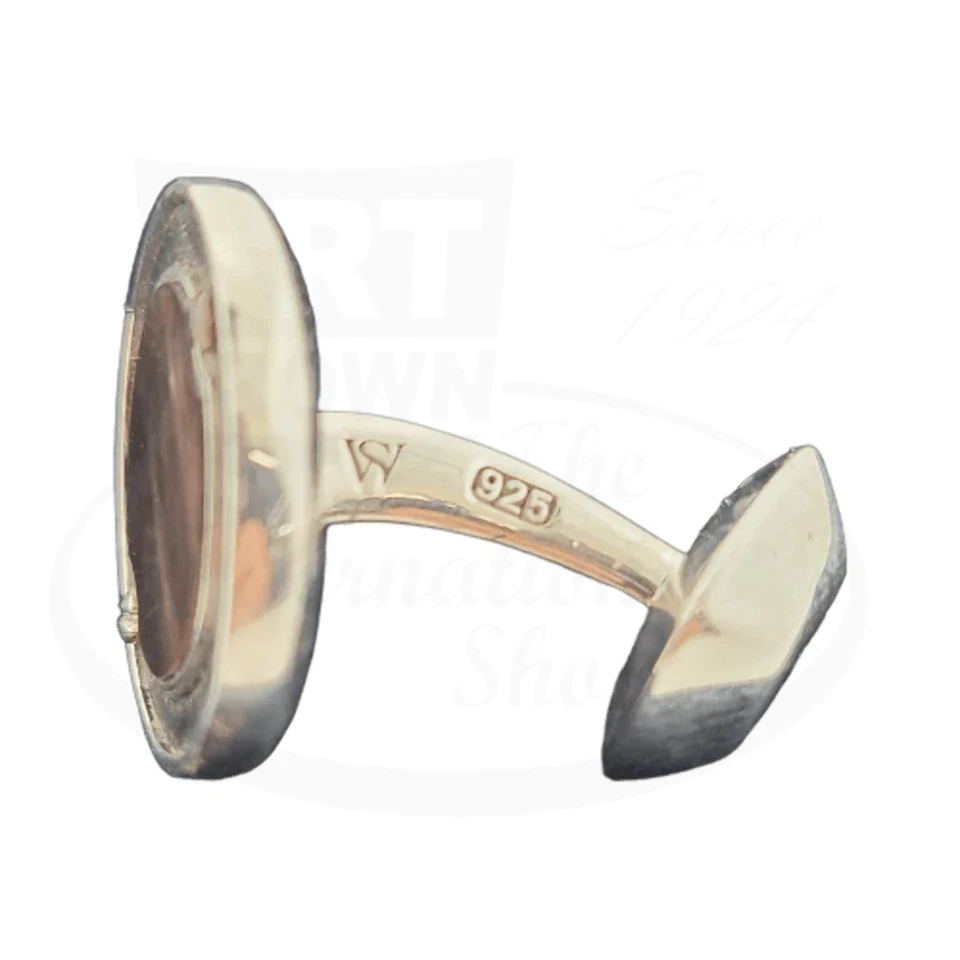 Gemelos Stephen Webster negros madreperla de plata de ley Foto 4 de 4