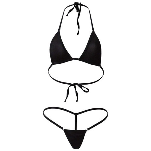 Women Sexy Micro Thong G string Brazilian Mini Top Bra Bottom Bikini Swimwe Sg - Picture 4 of 15