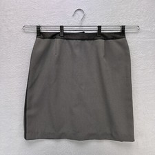 Norton McNaughton Skirt Women 14 Gray Knee Length Lined Kick Pleat Business Work
