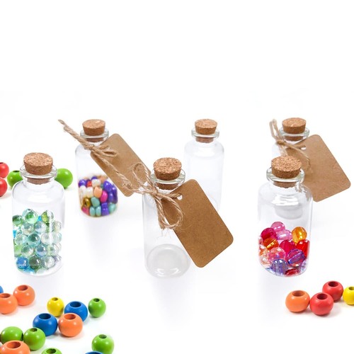 50 Pieces 30 ML Glass Bottles with Cork Stoppers Mini Small Glass Bottles, fo... - Picture 4 of 7