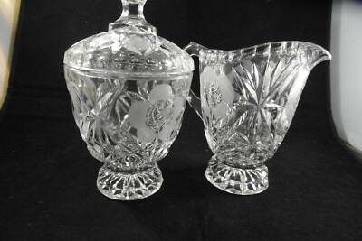 Floral Pattern Cream and Sugar Set
