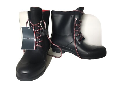 Tommy Hilfiger Women's Size 10M Black Duck Boots Winter/Rain Boots