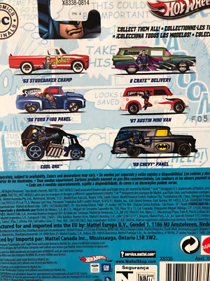 Hot Wheels Pop Culture DC Comics Original, Lot of 6 (Complete set