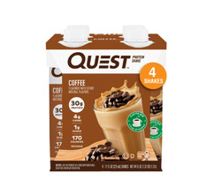 Quest Protein Shake, Gluten-Free, 30g Protein, Coffee, 11fl oz, 4 Count