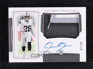 2019 Panini National Treasures /99 Josh Jacobs #166 RPA Rookie Patch Auto RC