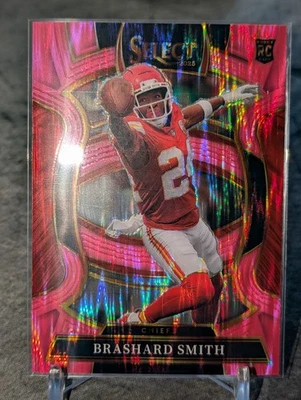 Brashard Smith 2025 Panini Select Pink Prizm Shock Rookie RC Kansas City Chiefs - Bild 1 von 2